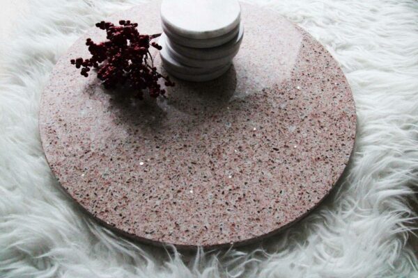 Drehplatte Quarzkomposit Pink mirror poliert – Bild 6
