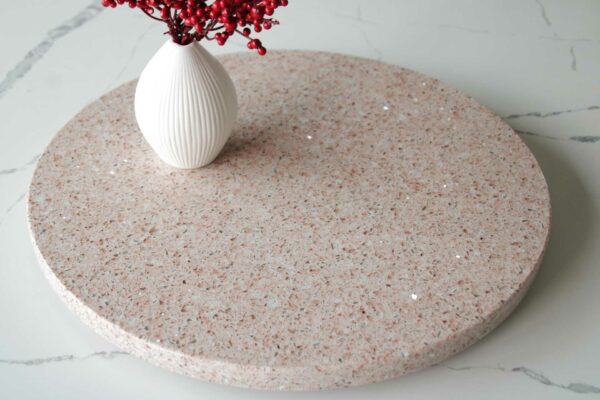 Drehplatte Quarzkomposit Pink mirror poliert – Bild 8