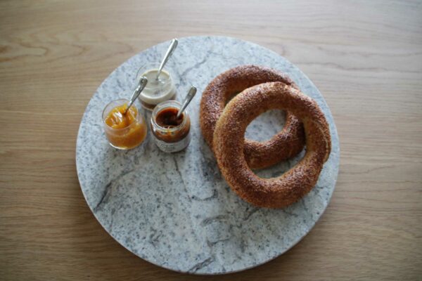Drehplatte Travertin Earl Grey satiniert – Bild 4