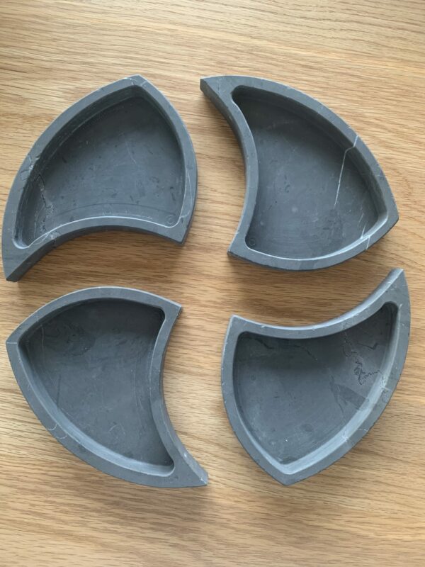 Servierschale Marmor 4-teilig in Holzverpackung – Bild 2
